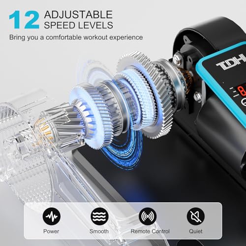 TDH Under Desk Elliptical Machine Leg Exerciser Electric - color: Blue