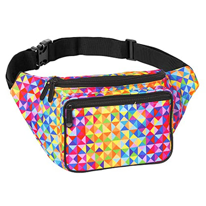 SoJourner Waterproof Fanny Pack, Rainbow Triangles - color: Rainbow Triangles