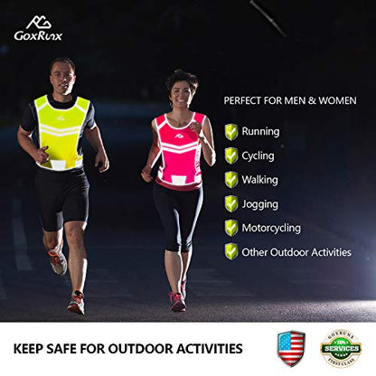 Reflective Running Vest Gear Cycling Motorcycle Reflective Vest,High Visibility Night Running Safety Vest - size: XX-Large