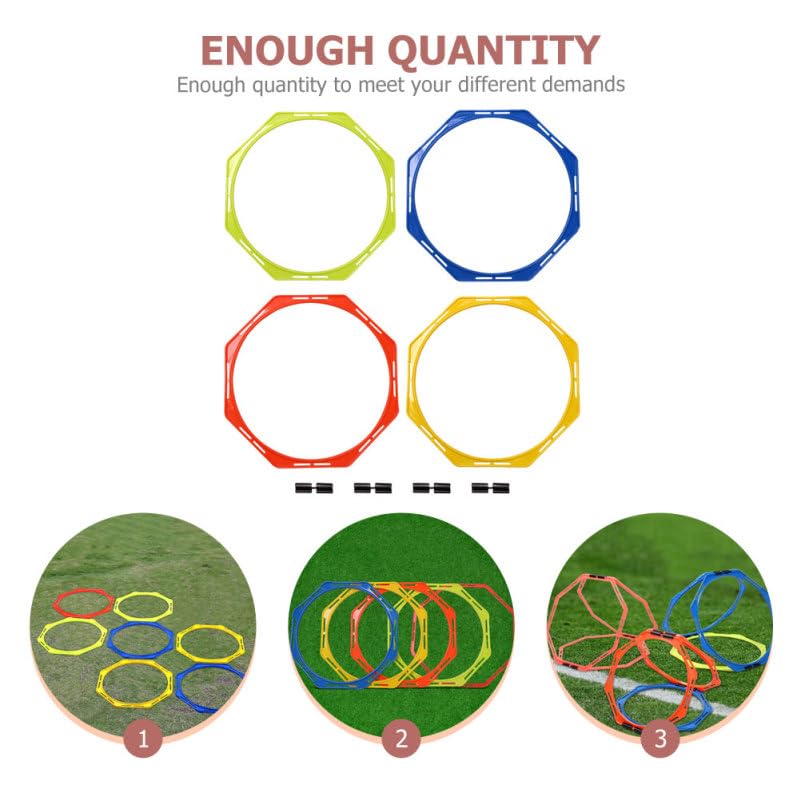 Abaodam Agility Rings for Soccer Speed Training, Portable Footwork Ladder