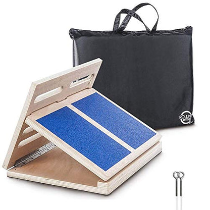 Rolling With It Wooden Slant Board for Calf Stretching, Squats