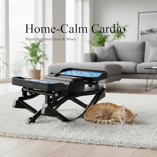 2026 New Rock Stepper Side to Side with Digital Display-Low Impact Rocking Stepper for Core & Glutes, Whisper Quiet for Home & Office Workout, Equipped with Resistance Bands and Floor Mats (330lbs)