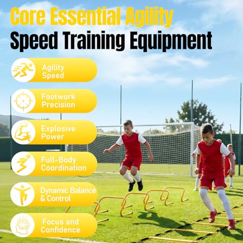 Agility Ladder,Soccer Training Equipment Set,Speed & Agility Training - color: Yellow