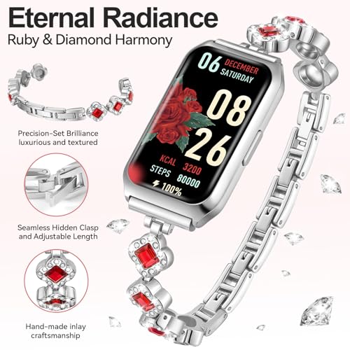1.47" Smart Sports Watch, 10-Day Battery, IP68 Waterproof - color: Silver-Red