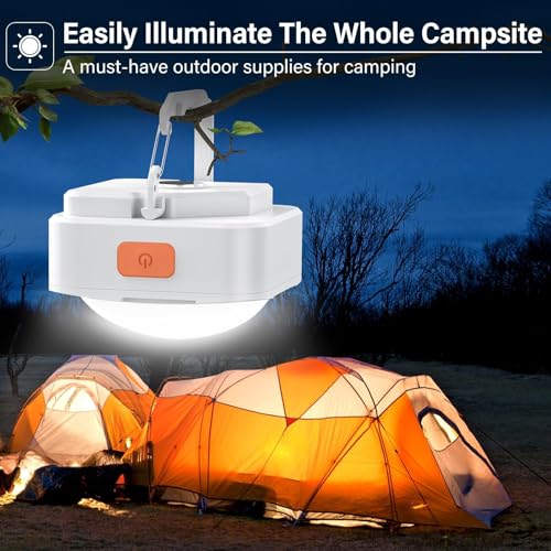 FLY2SKY 6Pack LED Rechargeable Camping Lights Tent Lantern Mini Emergency - style: 6 Pcs White