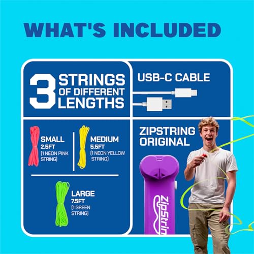 ZipString Original Rope Launcher Toy, Vivacious Violet - color: Vivacious Violet