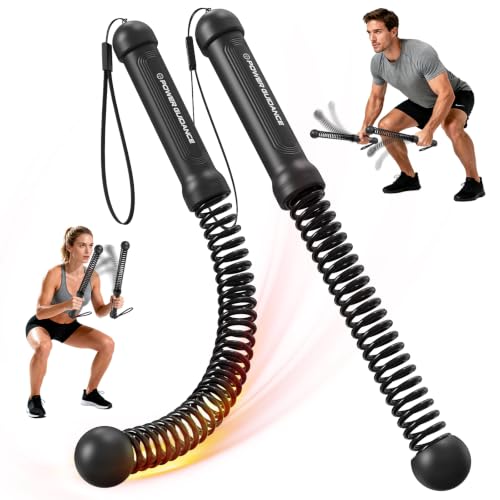POWER GUIDANCE 2PCS Weighted Ropeless Battle Ropes, Portable Cordless Battle Rope with Non-Slip Handles, Workout Exercise Rope for HIIT, Cardio & Strength，Black - color: Classic Black