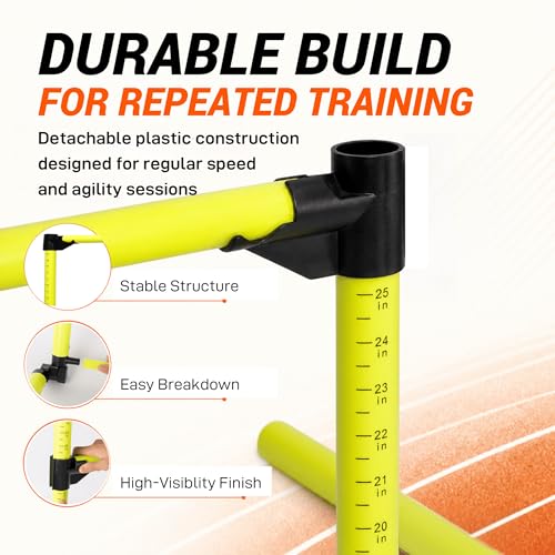 3Pcs Adjustable Height Hurdles Training Equipment, Hurdles Track and Field