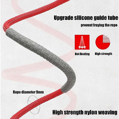 10 FT Long Jump Rope for Kids Adults,Double Dutch Jump Rope,Adjustable Skipping Ropes with High-strength Nylon Braided Rope Core,360°Rotation Not Entangled,Long Enough for 1-2 Jumpers.