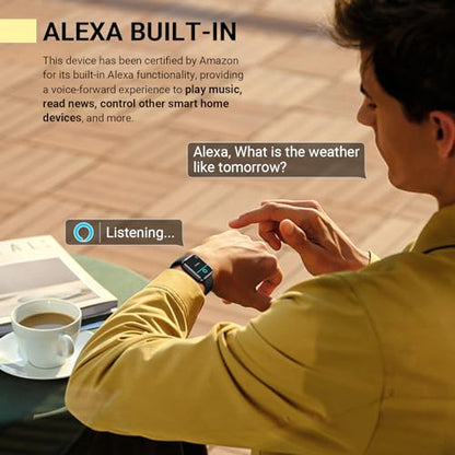 Smartwatch for Women/Men, Compatible with Android & iPhone, 1.8'' Fitness Tracker Watch with Alexa, Call & Notification Alerts, Heart Rate & Sleep Monitor, 120 Sports Modes, Waterproof Smart Watch - color: Galaxy Black