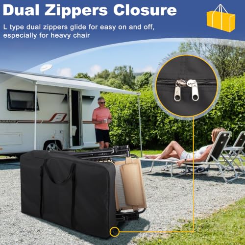 Explore Land Chair Storage Bag for Folding Longue Zero Gravity, Black - color: 1 Pack: Black
