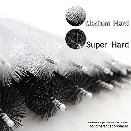 DiCUNO Straw Cleaning Brushes Set, of Super Hard & Medium Hard, 8 Inch