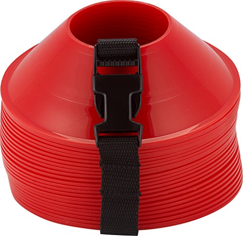 American Challenge Mini Disc Cones, Soccer Cones for Sports, Set of 25 - color: Red (25 mini cones)