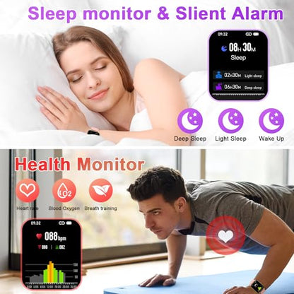 Smart Watch for Women Fitness Tracker: Smart Watches for Women Digital Mens Watches Make/Answer Call Waterproof Running Smartwatch Android Phone iPhone Samsung Compatible Heart Rate Monitor