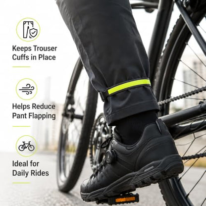 2Pcs Reflective Cycling Trouser Clips, Ankle Safety Band Wrap Outdoor Gear and Recreation Cycling Ankle Safety Band Reflective Bicycles Clip Pant Leg Cuff Clip Bikes Cycling Equipment