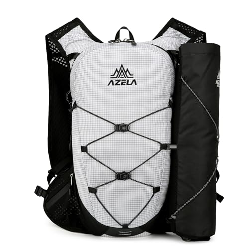 Lightweight Hydration Vest Backpack for Running, Cycling, Hiking, Bladder Pack with Bottle Holder for Outdoor Sports (WHITE, Trekking BAG) - color: White, size: Trekking BAG