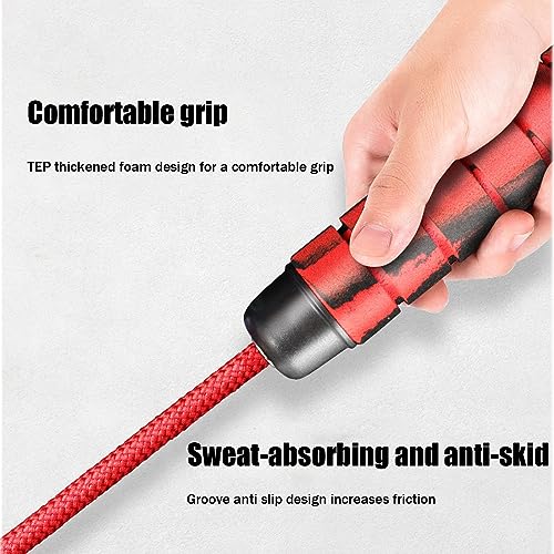 10 FT Long Jump Rope for Kids Adults,Double Dutch Jump Rope,Adjustable Skipping Ropes with High-strength Nylon Braided Rope Core,360°Rotation Not Entangled,Long Enough for 1-2 Jumpers.