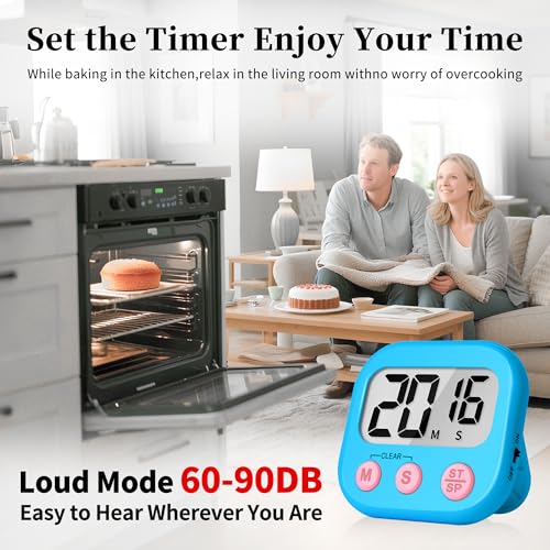 ZILLEEN Digital Kitchen Classroom Timers for Kids Cooking 6pcs MulticolorB - color: Yellow&black&pink&green&orange&purple