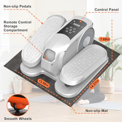 Low Impact Mini Under Desk Elliptical Quiet Electric Leg Exerciser