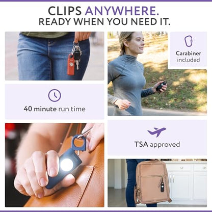 HOOTIE Personal Safety Alarm for Women, Men and Kids — 130dB Personal Alarm Keychain, Pull Pin Safety Alarm Keychain with Strobe Light, Self-Defense Alarm for Campus, Travel and Running — Lavender - color: Lavender