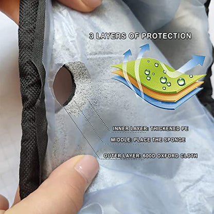 Trampoline Spring Cover 40 Inch Replacement Safety Pad for Mini Trampoline 3 Layer Protect Tear-Resistant Oxford Cloth Easy to Install Replacement for Home, Gym - color: Black