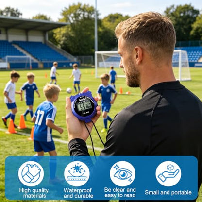 VZZNN 16 Pack Digital Stopwatche Timer Bulk for Coaches, Sports Referees