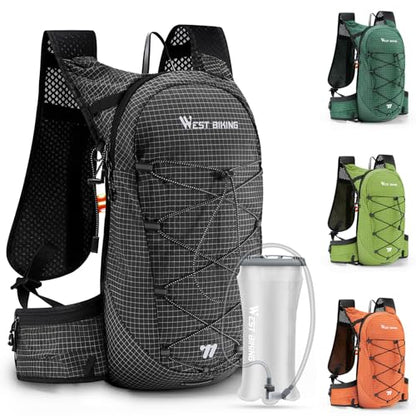 Lightweight Hydration Backpack with 2L Water Bladder Running Hydration Vest Backpack Specialized Hydration Pack for Cycling, Hiking, and Mountaineering - color: black