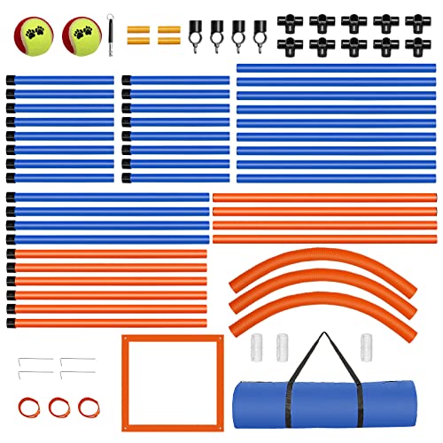 Dog Agility Equipment,72-piece Dog Agility Course Backyard Set Starter Kit - size: 4 PCS SET