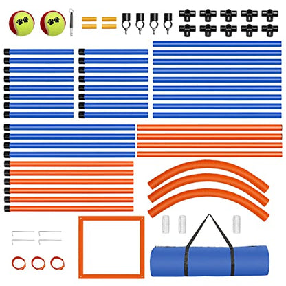 Dog Agility Equipment,72-piece Dog Agility Course Backyard Set Starter Kit - size: 4 PCS SET