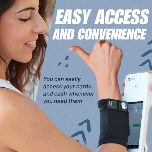 Wallet Sleeve, Wallet Wristband - Anti-Pickpocket -RFID Anti-theft - Lightweight -Perfect for Travel, Running, Hiking,3 Pack - size: Large