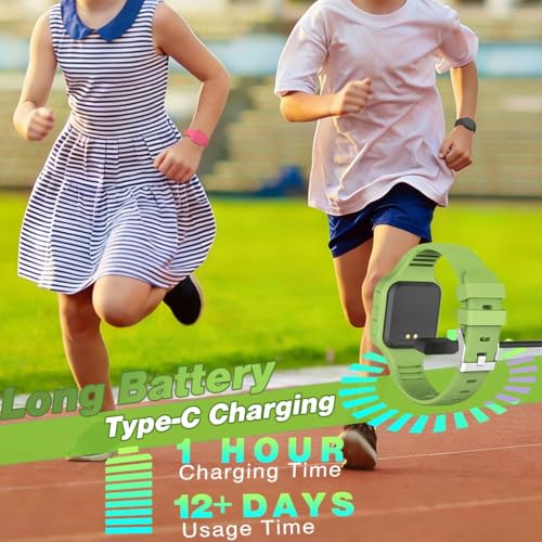 Kids Led Activity Tracker Tracker Watch for Ages 5-15, No App Required, Digital Sport Wristwatch, Waterproof, Pedometer, Alarm Clock, Silicone Strap, for Teens Children Students Boys Girls - color: Green