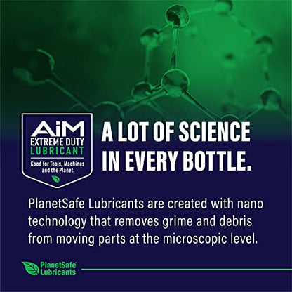 Planet Safe AIM Extreme Duty Lubricant (Small Bundle 1oz + 4oz) Made in The USA. Multi-Purpose for Home, Garage, Doors, Hinges, Gym Equipment - Penetrates, Cleans, Lubricates, Protects, 3 in 1 Oil - size: AiM | Bundle | Small