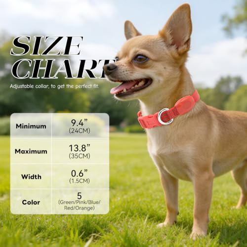 Light Up Dog Collar for Small Dogs (Red) - color: Red
