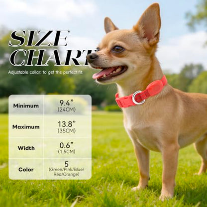 Light Up Dog Collar for Small Dogs (Red) - color: Red