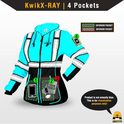 KwikSafety Women's Fleece Safety Hoodie Class 3 ANSI OSHA PPE - color: Premium, size: X-Large