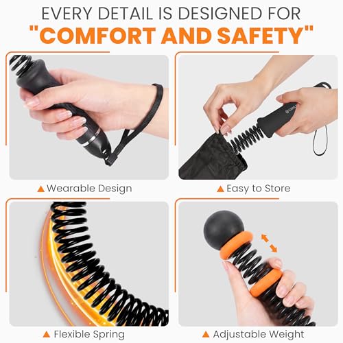 Ropeless Battle Ropes with Adjustable Weight, 2 Pack, Black - color: Black
