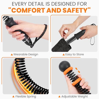 Ropeless Battle Ropes with Adjustable Weight, 2 Pack, Black - color: Black