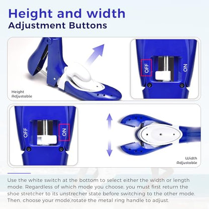 Shoe Stretcher Boot Stretcher Men Women, 2Pcs Adjustable for Wide Feet - color: Blue, size: L (Men 9-13,Women 10.5-13）