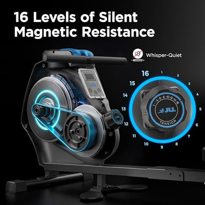 JLL Magnetic & Water Rowing Machine with SunnyFit App for Home - style: Magnetic