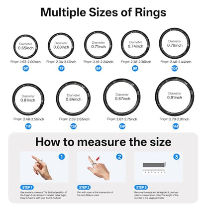 Smart Ring for Women & Men, Health Fitness Tracker Ring - color: Silver, size: 12#