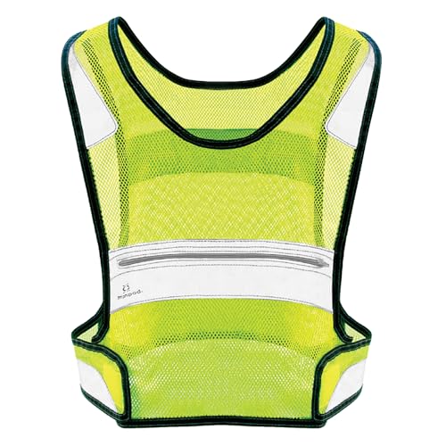 Amphipod Full-Visibility Reflective Vest, Outdoor Safety Running Gear - color: Hi-viz Green, size: Large