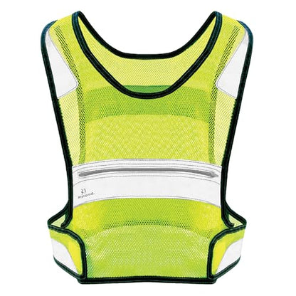 Amphipod Full-Visibility Reflective Vest, Outdoor Safety Running Gear - color: Hi-viz Green, size: Large