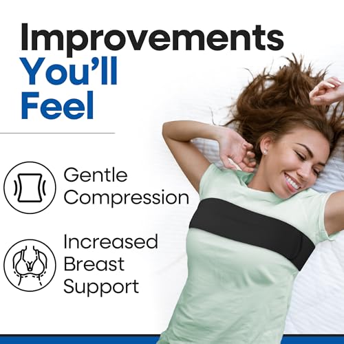 Breast Augmentation Post Op Band - Breast Implant Stabilizer Post Surgery - After Breast Sugery Must Haves - Breast Augmentation Post Op Bra - Breast Implant Bra - Chest Compression Wrap (Fits Most - Black) - color: Black