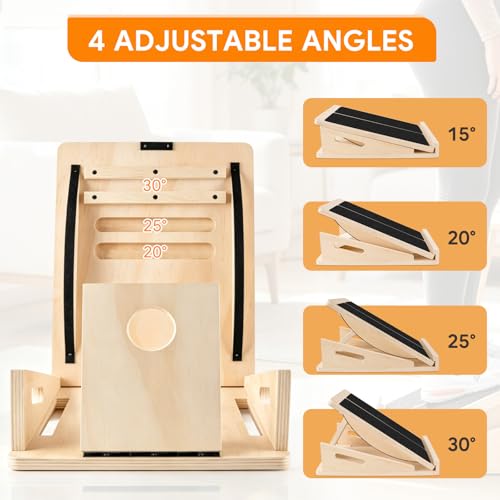 2-in-1 Slant Board & Balance Board with Adjustable Incline