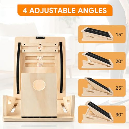 2-in-1 Slant Board & Balance Board with Adjustable Incline
