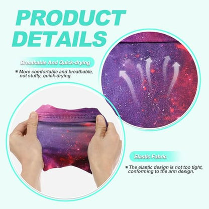 Cell Phone Armband Sleeve, Universal Sports Arm Band Sleeves Stretches to Fit All Phones Holder Starry Sky - Fitting for (Fitness ExerciseWorkout/Hiking/Jogging/Gym) - color: Pinkish-purple