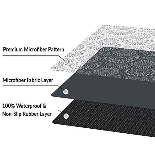 Set of 7 Stair Treads Ultra-Thin with Non Slip Rubber Backing 9”x26”, Gray 7 Pieces - color: Grey, size: Design #1