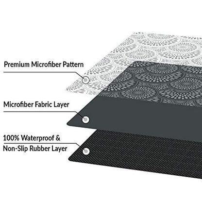 Set of 7 Stair Treads Ultra-Thin with Non Slip Rubber Backing 9”x26”, Gray 7 Pieces - color: Grey, size: Design #1