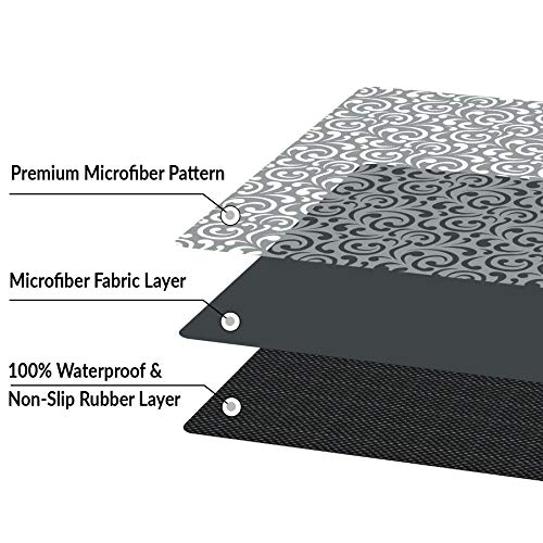 Set of 7 Stair Treads Ultra-Thin with Non Slip Rubber Backing 9”x26”, Gray 7 Pieces - color: Grey, size: Design #3