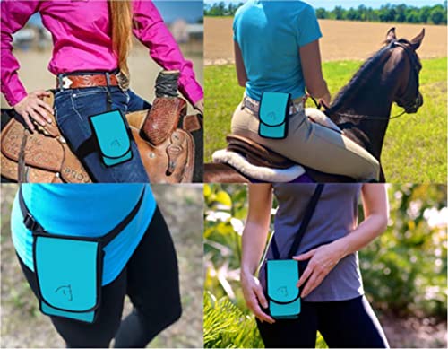 The Horse Holster Cell Phone Holder, Mossy Oak Country Roots Pink, L/XL - Holds All Cellphones, Money, Credit Cards, Lip Balm, Safely Secure Essentials During Activity, 4 Ways to Wear, Riding, Biking - color: Mossy Oak Country Roots Pink, size: L/XL Leg S